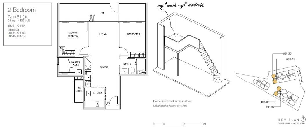 Mon Jervois 1 Bedroom Floor Plan 1