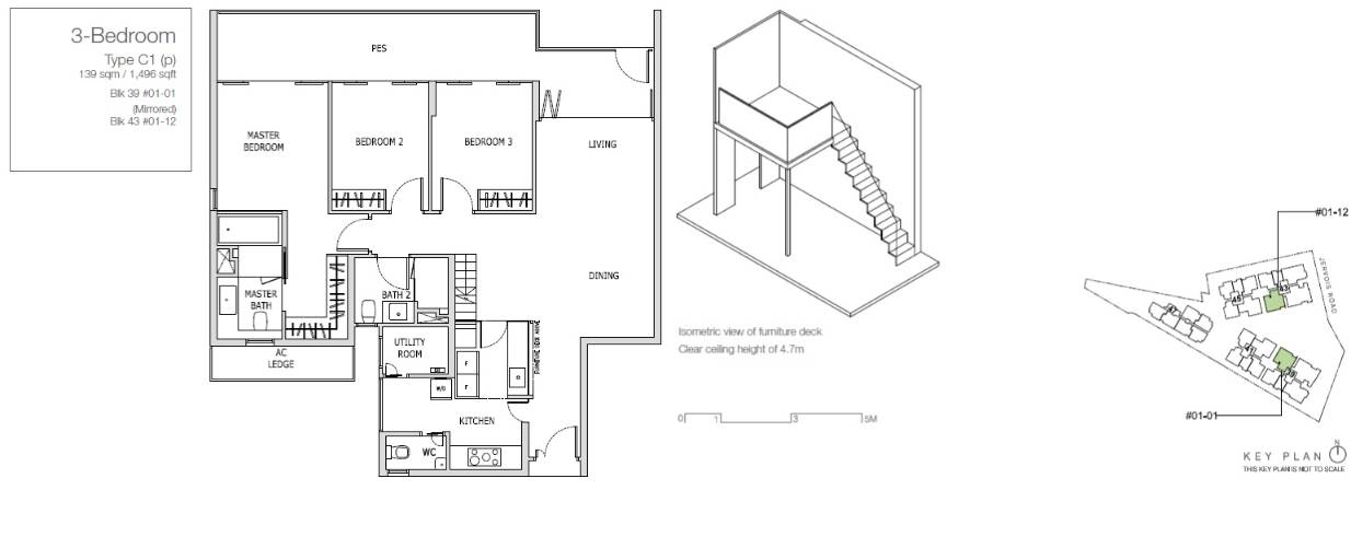 Mon Jervois 1 Bedroom Floor Plan 8