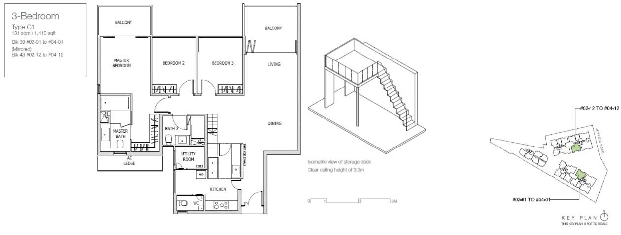Mon Jervois 1 Bedroom Floor Plan 9